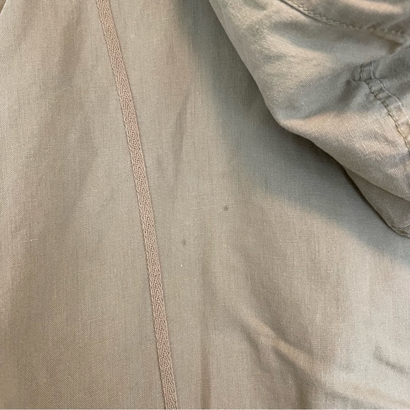 Women’s Free People Vintage Hooded Jacket Short Sleeve Drawstring Size 8 Green - Picture 9 of 11